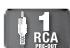PIONEER TS-876 - RCA pre-outs (1, 2, 3) - 1