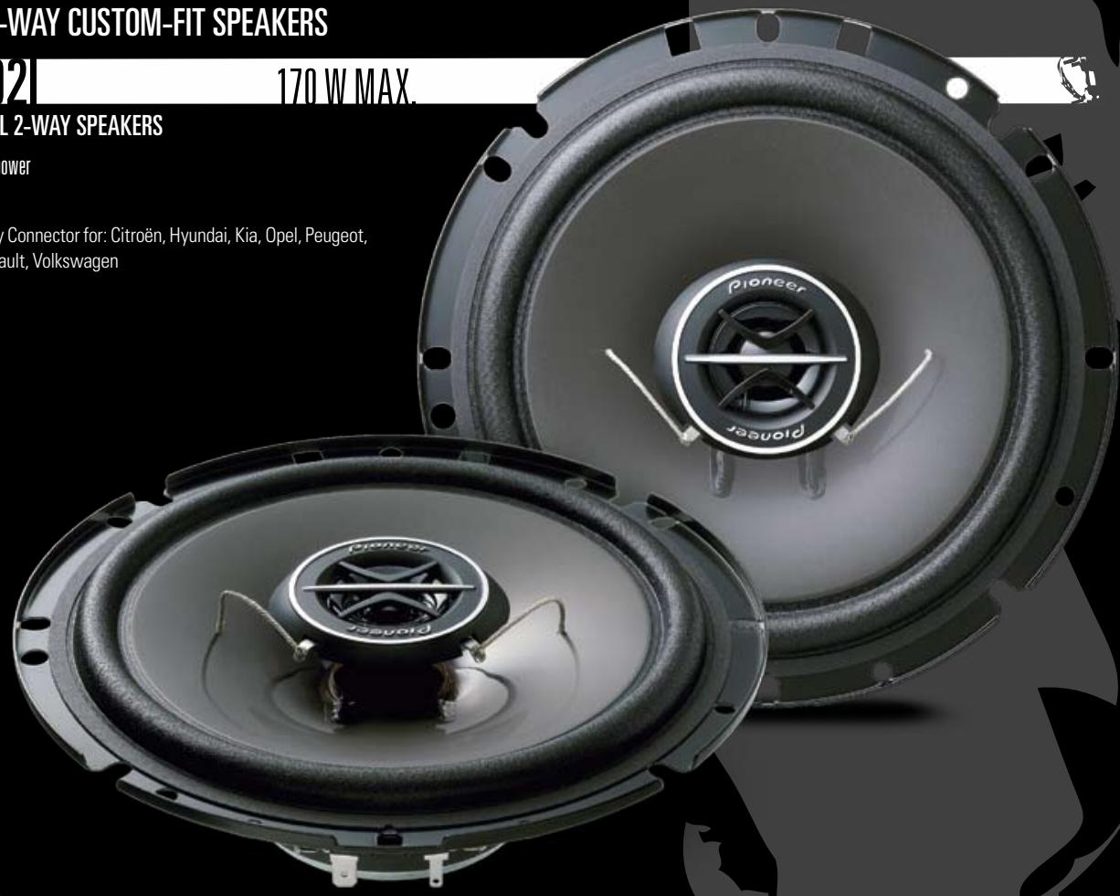 PIONEER TS-H467 - COAXIAL 2-WAY CUSTOM-FIT SPEAKERS - 2