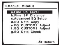 PIONEER VSX-1017AV-S - Select 'Fine Ch Level' from the Manual MCACC setup menu. - 1