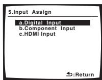 PIONEER VSX-1017AV-S - Select 'Digital Input' from the Input Assign menu. - 1