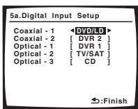 PIONEER VSX-1017AV-S - Select 'Digital Input' from the Input Assign menu. - 2