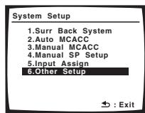 PIONEER VSX-1017AV-S - Select 'Other Setup' then press ENTER. - 1