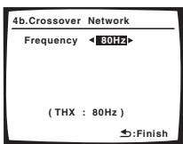 PIONEER VSX-1017AV-S - Select 'Crossover Network' from the Manual SP Setup menu. - 2