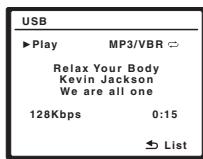 PIONEER VSX-1017AV-S - Press RETURN to display the folder/file list for the USB device connected. - 1