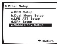 PIONEER VSX-1017AV-S - Select 'Video Conv. Setup' from the Other Setup menu. - 1