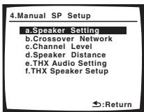 PIONEER VSX-1017AV-S - Select 'Manual SP Setup' then press ENTER. - 2