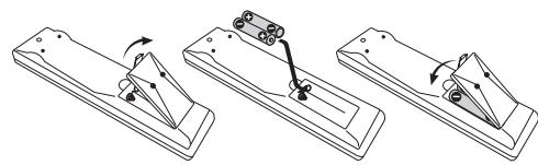 PIONEER VSX-1017AV-S - Loading the batteries - 1