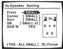 PIONEER VSX-1017AV-S - Select 'Speaker Setting' from the Manual SP Setup menu. - 2
