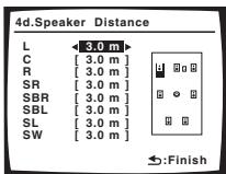 PIONEER VSX-1017AV-S - Select 'Speaker Distance' from the Manual SP Setup menu. - 2