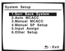 PIONEER VSX-1017AV-S - Select the setting you want to adjust. - 1