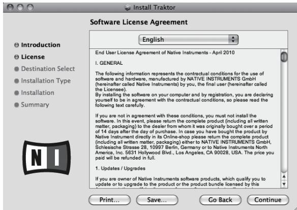 PIONEER DJM-T1 - Read the contents of the license agreement carefully, then click [Continue]. - 1
