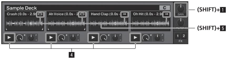 PIONEER DJM-T1 - Hot cue/sampler section - 3