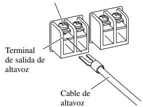 PIONEER GM-3300T - Conecte los cables de altovoz al terminal de salute de altovoz. - 1