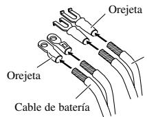 PIONEER GM-3300T - Fije las orejetas a los extremos de los cables. Orejetas no suministrados. - 1