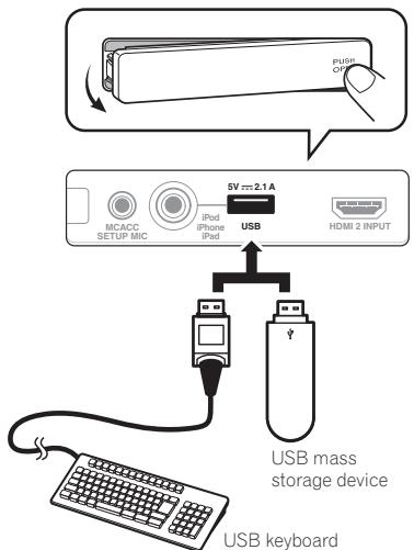 PIONEER VSX-1021 - Connecting a USB device - 1