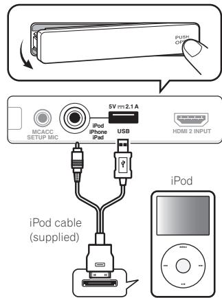 PIONEER VSX-1021 - Connecting an iPod - 1