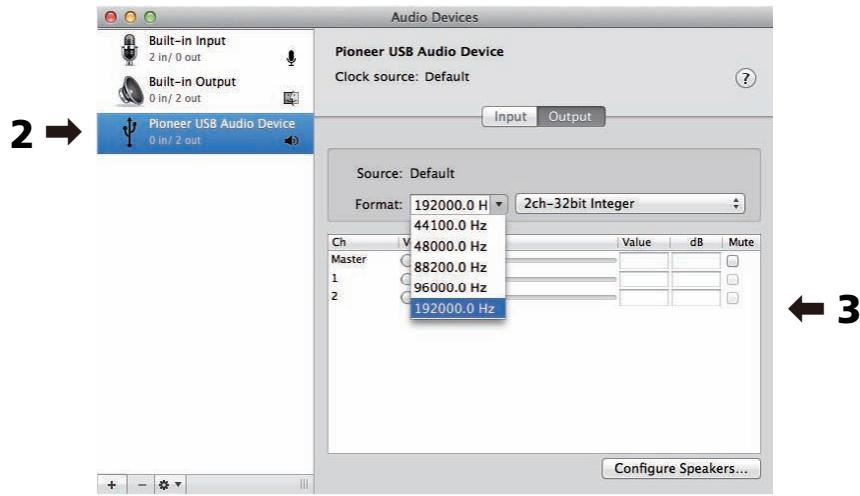 PIONEER N-50-S - Click on [Finder]  [Applications]  [Utilities]  [Audio MIDI Setup]. - 3