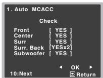 PIONEER VSX-528-S - Confirm the speaker configuration. - 1
