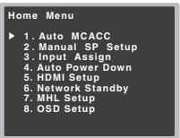 PIONEER VSX-528-S - Select 'Auto MCACC' from the Home Menu, then press ENTER. - 2