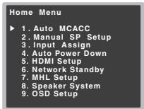 PIONEER VSX-528-S - Select 'Auto MCACC' from the Home Menu, then press ENTER. - 1
