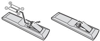 PIONEER VSX-528-S - Loading the batteries - 1