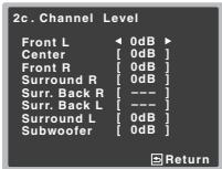 PIONEER VSX-528-S - Adjust the level of each channel using / - 1