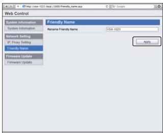 PIONEER VSX-528-S - Friendly Name setting using Safari browser - 1