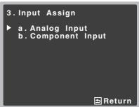 PIONEER VSX-528-S - Select 'Analog Input' from the Input Assign menu. - 1