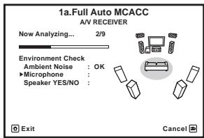 PIONEER VSX-923-S - Wait for the test tones to finish, then confirm the speaker configuration in the GUI screen. - 1