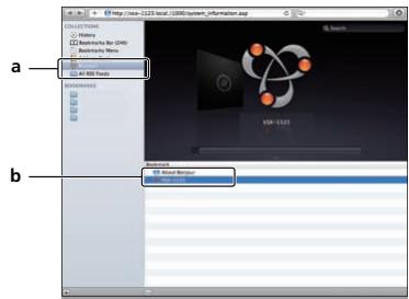 PIONEER VSX-923-S - Making network settings using Safari - 1