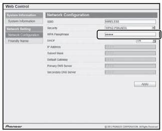 PIONEER XW-SMA4-K - If you are asked to input a password, input it here. - 1