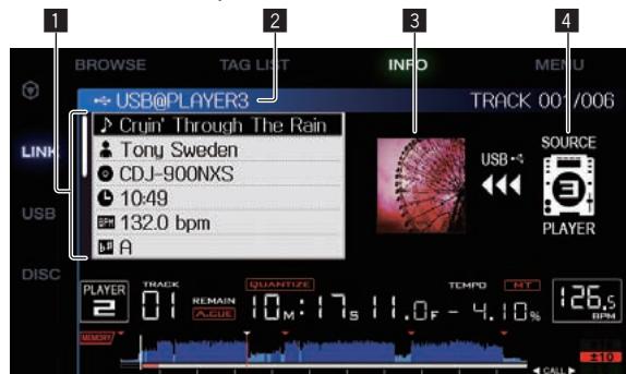 PIONEER CDJ-900NXS - Displaying the details of the currently loaded track - 1