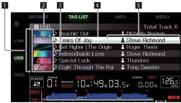 PIONEER CDJ-900NXS - Editing tag lists - 1