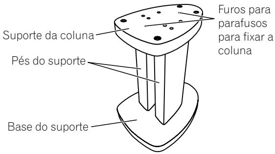 PIONEER CP-2EX - Montagem dos suportes das colunas - 1