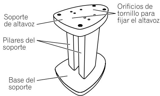 PIONEER CP-2EX - Montaje de los soportes de altavoz - 1