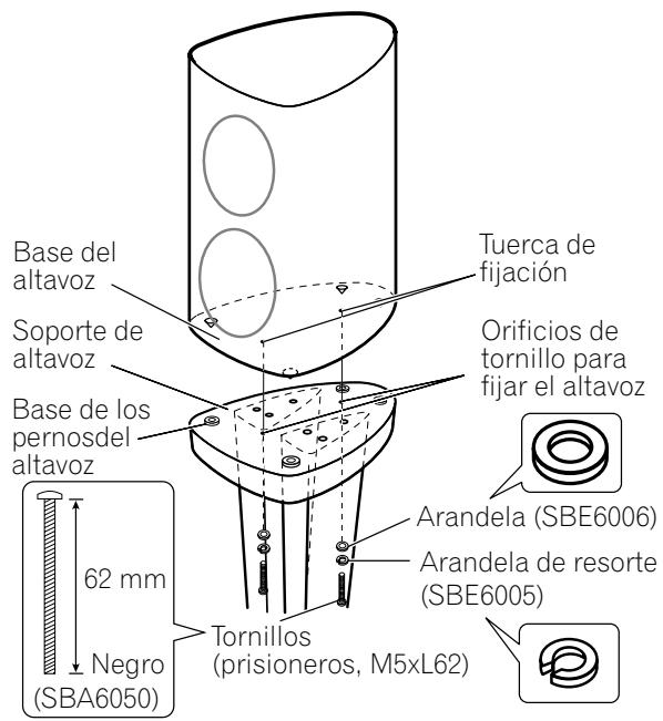 PIONEER CP-2EX - Cuando utilice los pernos de altavoz: - 1