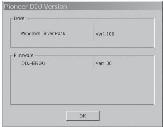 PIONEER DDJ-ERGO-K - Click the Windows [Start] menu> [All Programs] > [Pioneer] >[DDJ] > [Pioneer DDJ Version Display Utility]. - 1
