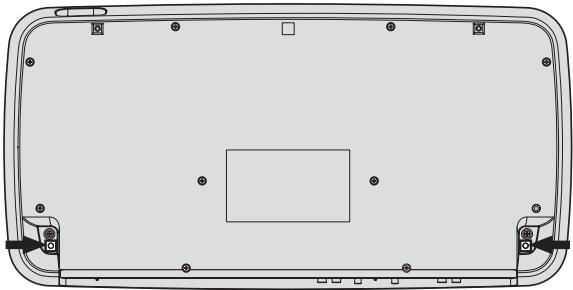 PIONEER DDJ-ERGO-K - Use a Phillips screwdriver to remove the screws from the left and right feet. - 1