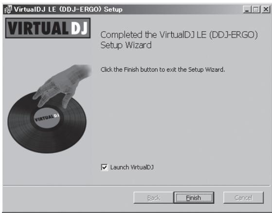 PIONEER DDJ-ERGO-V - Click [Finish]. - 1