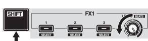 PIONEER DDJ-SB - Operate the effect level control while pressing the [SHIFT] button to adjust the effect time. - 1