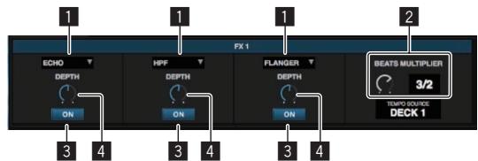 PIONEER DDJ-SB - Serato DJ Intro effects unit screen display - 1