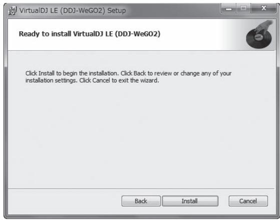 PIONEER DDJ-WEGO2 - When the screen below is displayed, click [Install]. Installation begins. - 1