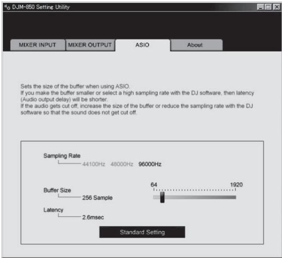 PIONEER DJM-850-W - Click the [ASIO] tab. - 1