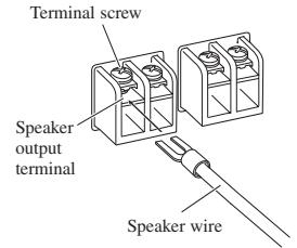 PIONEER GM-3000T - Connect the speaker wires to the speaker output terminals. - 1