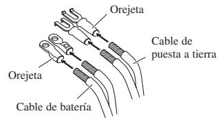 PIONEER GM-3000T - Fije las orejetas a los extremos de los cables. Orejetas no suministrados. - 1