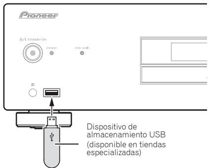 PIONEER PD-10-K - Conecte el dispositivo de almacenimiento USB. - 1