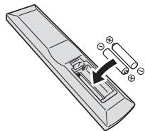 PIONEER PD-10-K - Insert the new batteries, matching the polarities as indicated inside the case. - 2