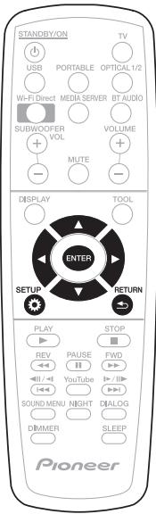 PIONEER SBX-N500 - Changing the settings - 1