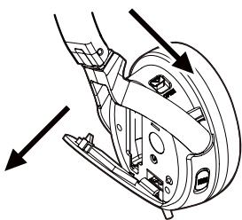 PIONEER SE-NC21M - Inserimento della batteria - 1