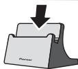 PIONEER X-HM21BT-K - Connecting iPod/iPhone/iPad using supplied stand - 3